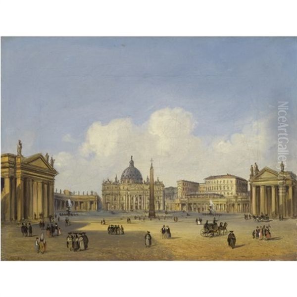 St. Peters, Rome Oil Painting by Carlo Grubacs