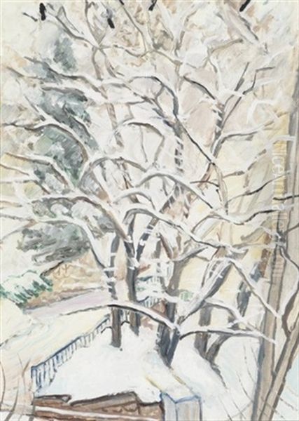 Baume Im Schnee Oil Painting by Carlo Grubacs