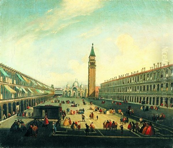 Vue De La Place Saint Marc Oil Painting by Carlo Grubacs