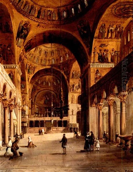 St. Mark's Basilica Oil Painting by Carlo Grubacs