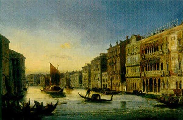 The Grand Canal, Venice Oil Painting by Carlo Grubacs