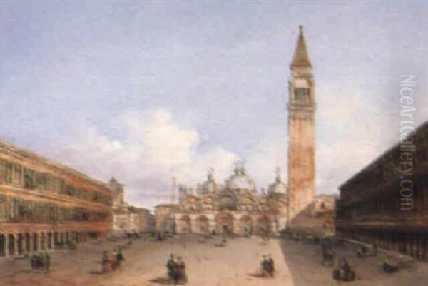 A View Of The Rialto Oil Painting by Carlo Grubacs