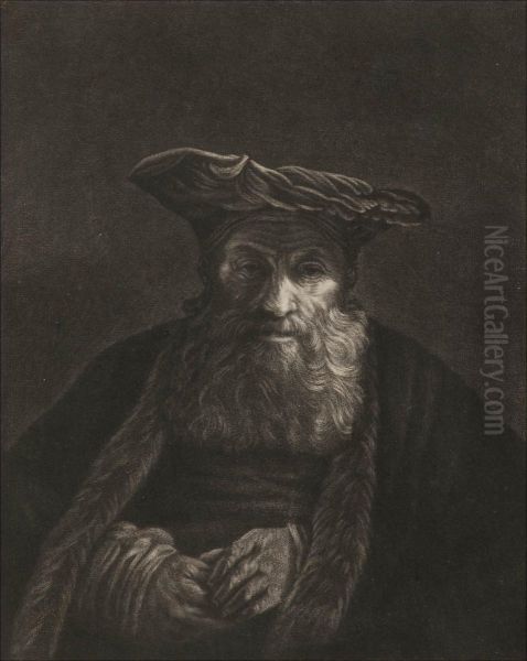 A Portrait Of An Old Man Oil Painting by William, Captain Baillie