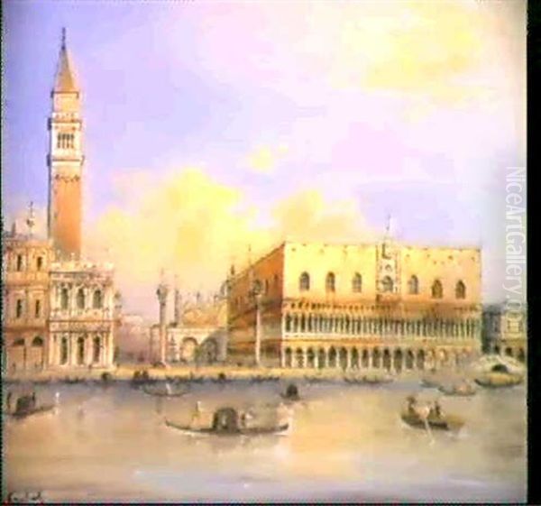 Vues De Venise Oil Painting by Carlo Grubacs