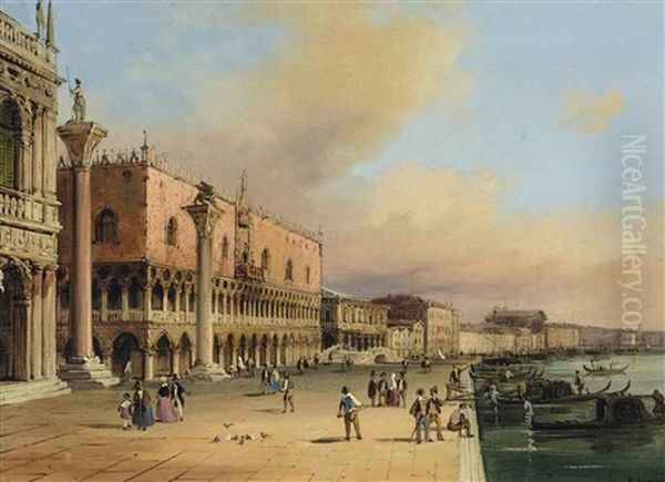 The Doge's Palace, Venice Oil Painting by Carlo Grubas