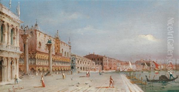 Venedig An Einem Sommertag Oil Painting by Carlo Grubas