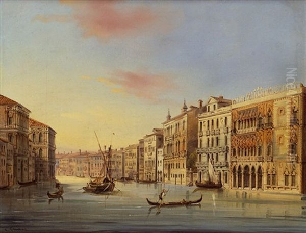 Ansicht Von Venedig Oil Painting by Carlo Grubas