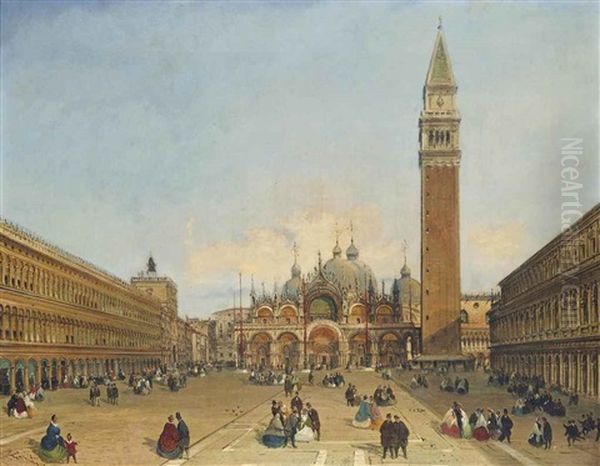 St. Mark's Square, Venice Oil Painting by Giovanni Grubas