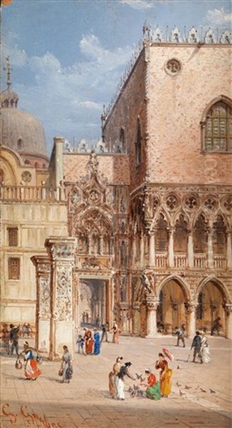 Motiv Aus Venedig Oil Painting by Giovanni Grubas