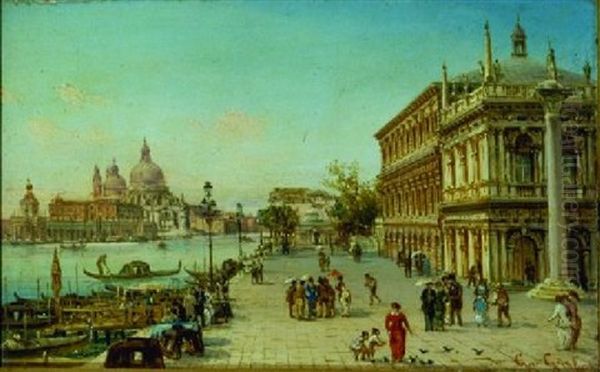 Riva Degli Schiavoni, Venezia Oil Painting by Giovanni Grubas