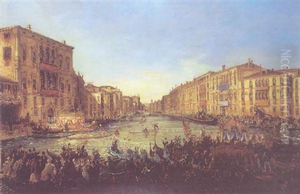 Historical Regatta On The Grand Canal, Venice by Giovanni Grubas