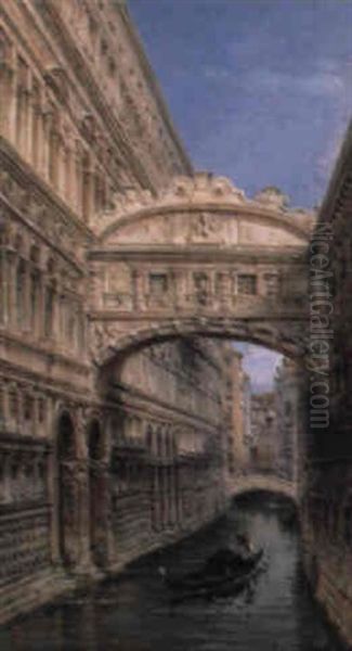 The Bridge Of Sighs, Venice Oil Painting by Giovanni Grubas