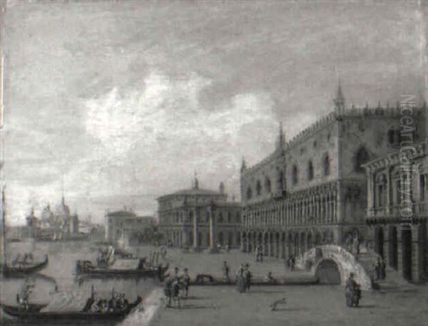 View Of Doge's Place, Venice Oil Painting by Giovanni Grubas