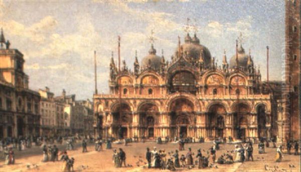 St. Mark's Square Oil Painting by Giovanni Grubas