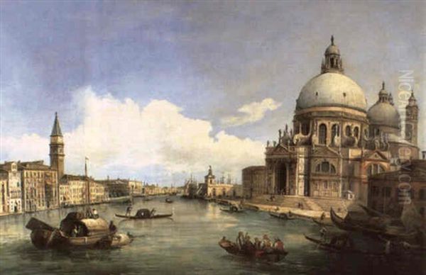 View Of The Grand Canal, Venice Oil Painting by Giovanni Grubas