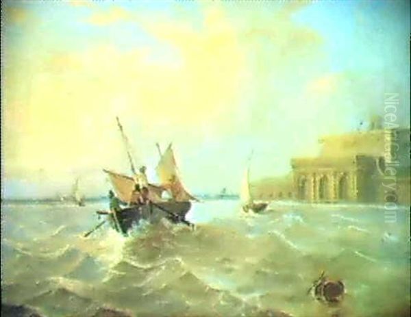 A Venezia Oil Painting by Giovanni Grubas