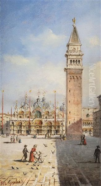 Am Markusplatz In Venedig Oil Painting by Marco Grubas