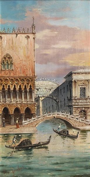 Venetian Scene, Bridge Of Sighs (+ View Of St. Mark