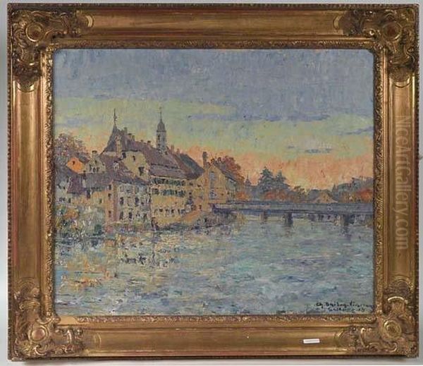 Solothurn. Oil Painting by Charles Baillon-Vincennes