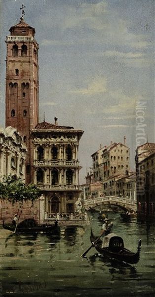 San Geremia In Venedig Oil Painting by Marco Grubas