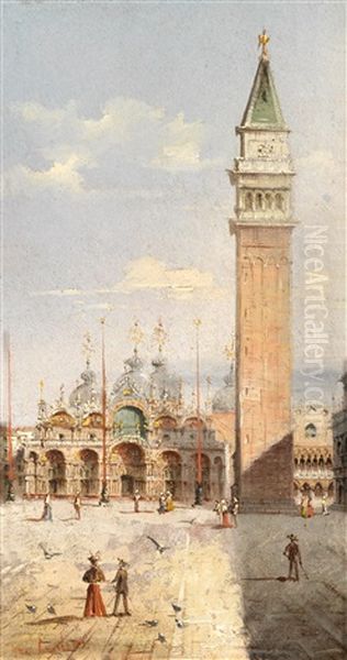 Markusplatz In Venedig Oil Painting by Marco Grubas