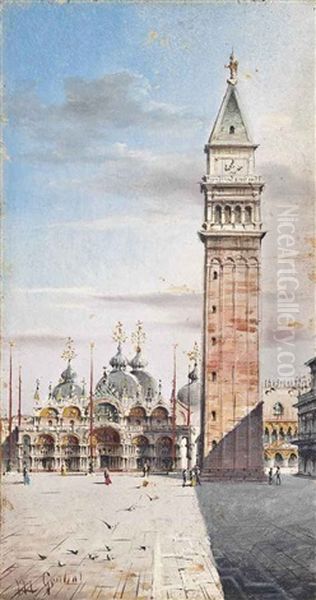 St. Mark's Square, Venice Oil Painting by Marco Grubas