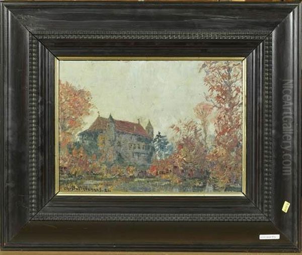 Schloss. Oil Painting by Charles Baillon-Vincennes