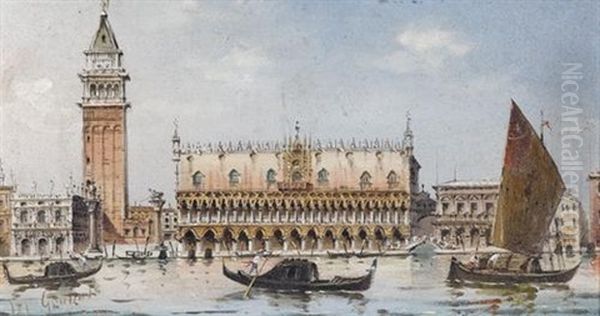 Venedig Mit Dogenpalast Und Kampanile by Marco Grubas