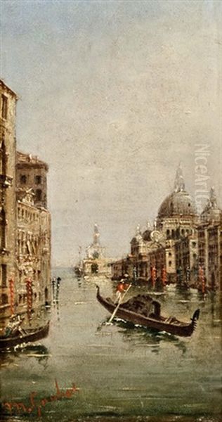 Ansicht Von Venedig Mit Der Kirche Santa Maria Della Salute Oil Painting by Marco Grubas