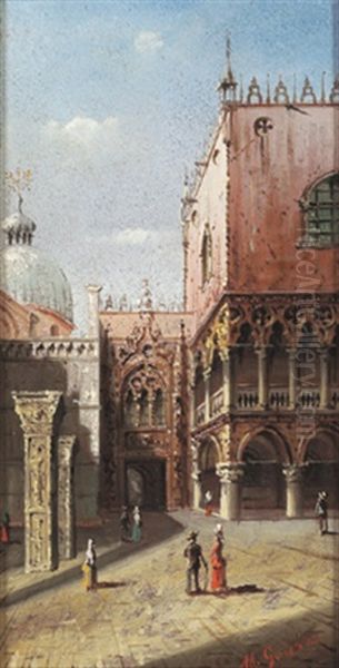 Motiv Aus Venedig Oil Painting by Marco Grubas