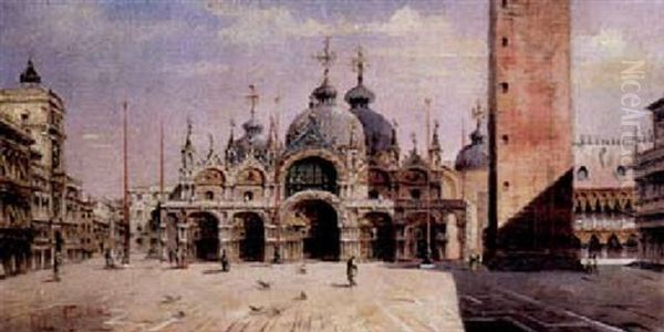 Piazza S. Marco Oil Painting by Marco Grubas