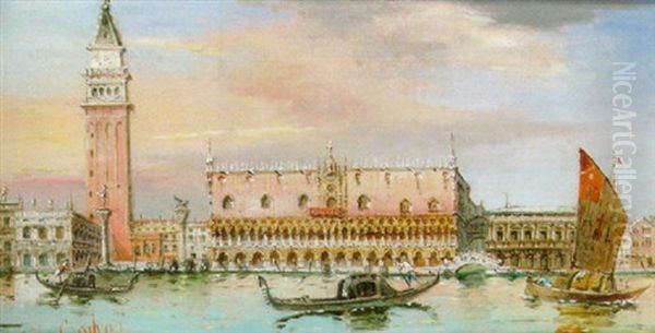 St. Mark's Square And The Doges' Palace, Venice Oil Painting by Marco Grubas