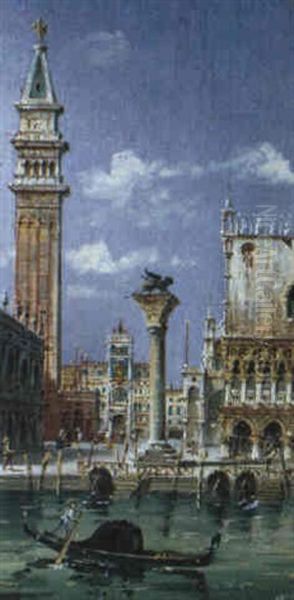 Blick Auf Den Markusplatz Oil Painting by Marco Grubas