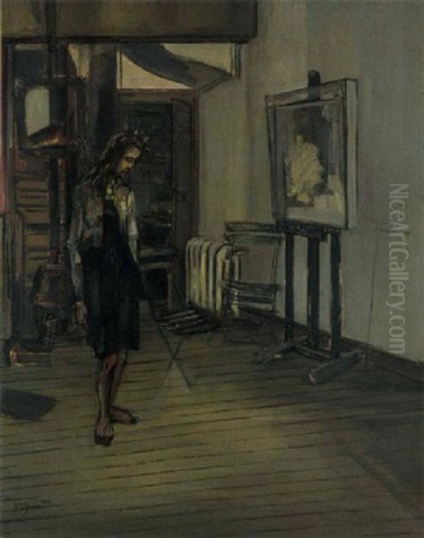 Modele A L'atelier Oil Painting by Francis Gruber