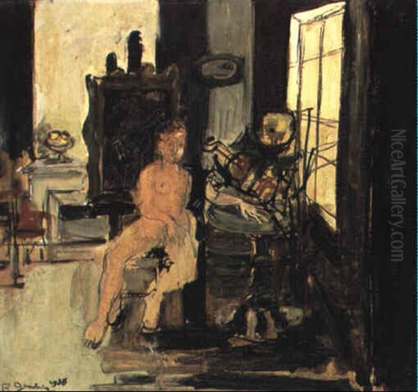 Nu Dans L'atelier Oil Painting by Francis Gruber