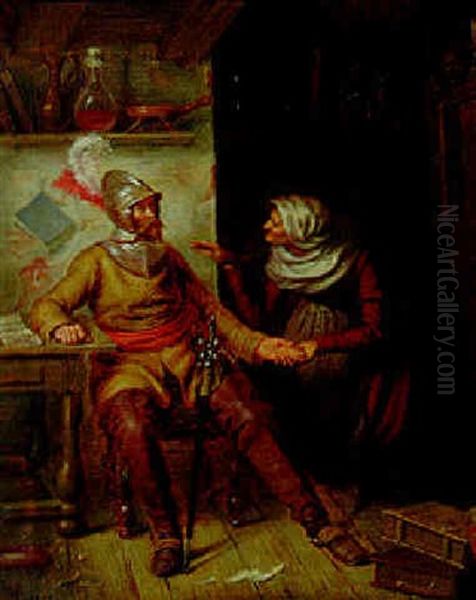 The Fortune Teller Oil Painting by Franz Joseph Gruber