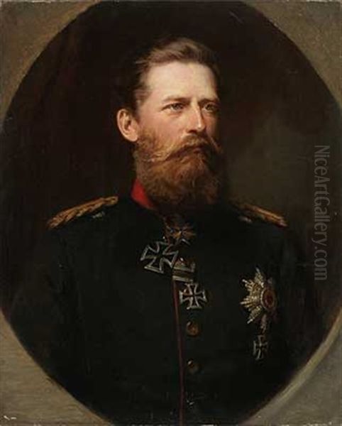 Portrait Des Kronprinzen Friedrich Wilhelm Oil Painting by Gustav Julius Gruen