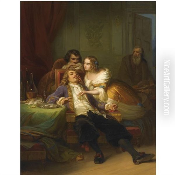 The Persuasion Oil Painting by Gustav Julius Gruen