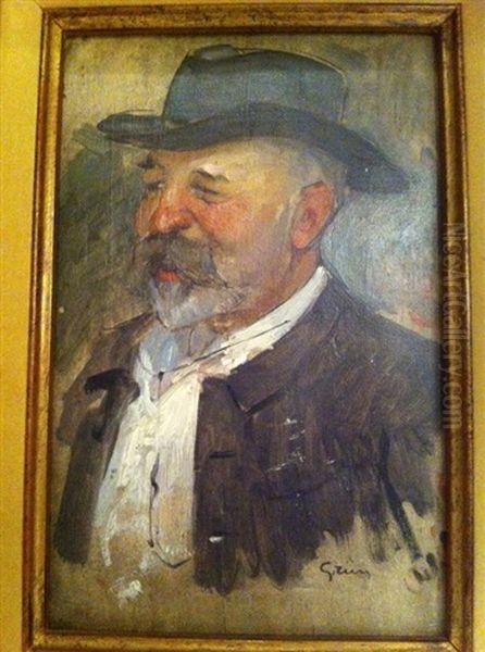 Portrait D'homme Oil Painting by Jules Alexandre Gruen