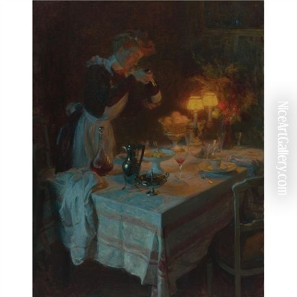 Effet De Lumiere Oil Painting by Jules Alexandre Gruen