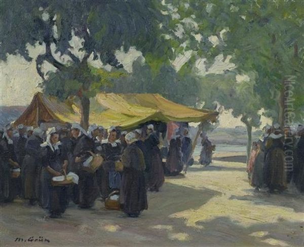 Bei Fontainebleau Oil Painting by Maurice Grun