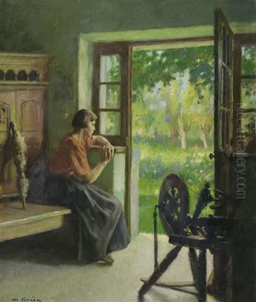 Am Fenster Oil Painting by Maurice Grun