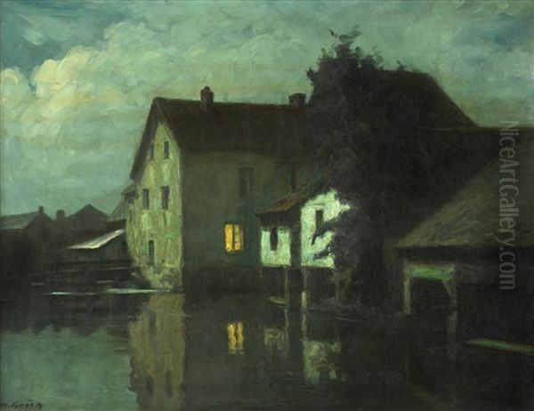 Nocturno Oil Painting by Maurice Grun