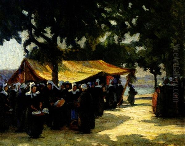 Marche Breton Oil Painting by Maurice Grun