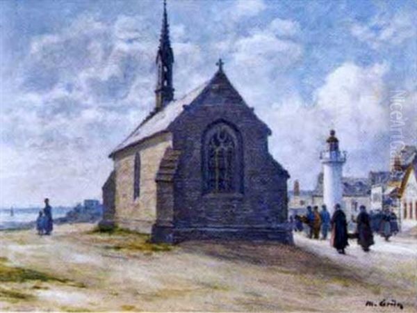 La Chapelle De La Croix A Concarneau Oil Painting by Maurice Grun