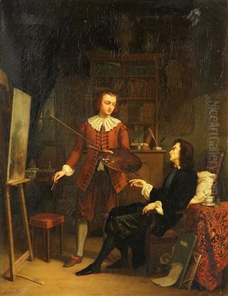 The Critic Oil Painting by Johann Grund