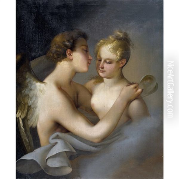 Amor Und Psyche Oil Painting by Johann Grund