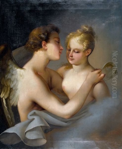 Amor Und Psyche Oil Painting by Johann Grund