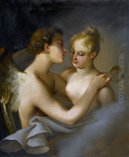 Amor Und Psyche Oil Painting by Johann Grund