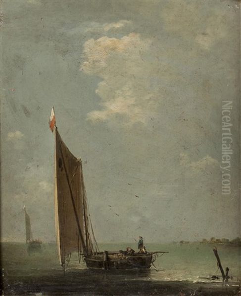 Segelschiff Auf Dem Meer Oil Painting by Norbert Joseph Carl Grund